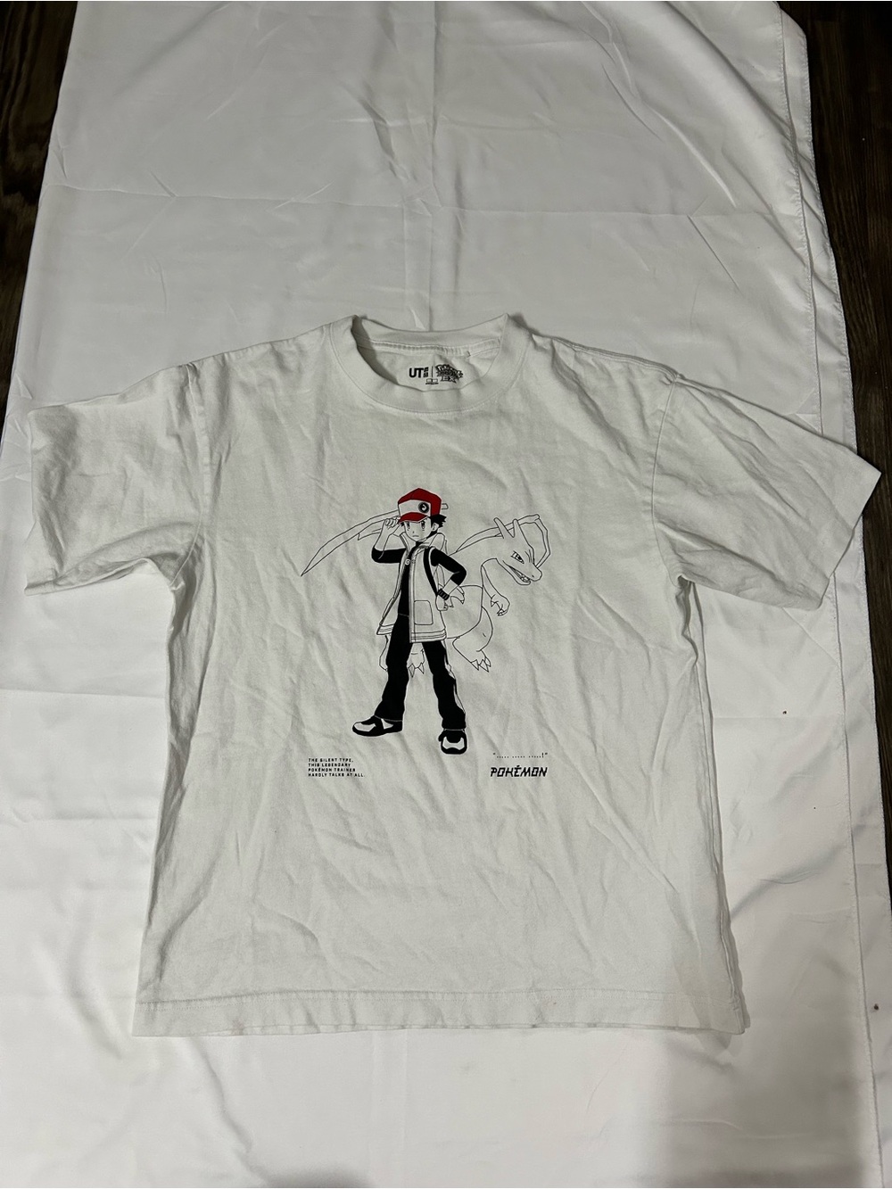 Uniqlo White Pokémon Red-Capped Trainer Graphic Tee